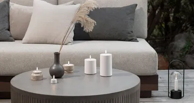 Produktbild von Uyuni Lighting LED OUTDOOR CANDLE weiß | 8x20cm