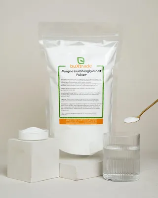 Produktbild von 1 kg Magnesium Bisglycinat | Bisglycinat | Pulver | Magnesium