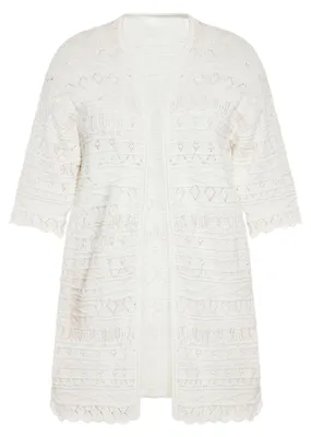 Produktbild von AODA damen strickjacke - wollweiss, L