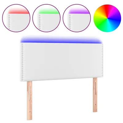 Immagine prodotto di vidaXL Testiera LED bianca 100x5x78/88 cm in Pelle finta