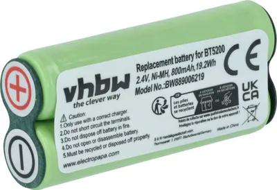 Produktbild von vhbw Akku kompatibel mit Braun 550, 5509, 5506, 4550, 4525, 5503, 5504, 5550, 5520, 4520, 5525, 5580, 5510, 4510, 5505 Rasierer (800 mAh, 2,4 V, NiMH)