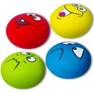 Produktbild von Hundeball Quietschball Spielball - Naturkautschuk - 4 Stück - Für mittelgroße und große Hunde