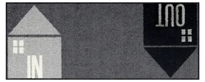 Produktbild von Fußmatte 30x75 cm – Minimatte für Schuhparkplatz, rutschfest, Wohnmatte für innen und außen, waschbar, pflegeleicht