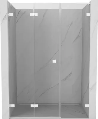 Produktbild von Mexen Lunar-F L Falttüren links 135 cm, transparent, weiß - 836SL-135-050-20-00-L