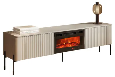 Produktbild von MIRJAN24 TV-Schrank Vera 190 EF mit Kamin, mit zwei Drehtüren (Farbe: Cashmere)