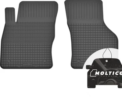 Image de Tapis en caoutchouc avant avec bordure Tapis de voiture en caoutchouc Tapis de voiture ajusté 2 pièces - convient à la Seat Ateca à partir de 2016