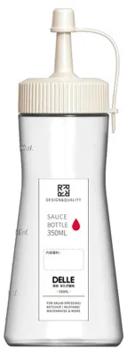 Produktbild von 350-ml-Saucenflasche mit guter Abdichtung, selbstbeschriftbarem Etikett, staubdicht, Honig-Salatgewürzspender für Restaurants