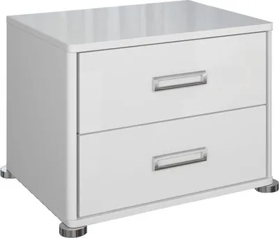 Zdjęcie produktu dla SZAFKA NOCNA Bella biały połysk 2 SZUFLADY płyta laminowana