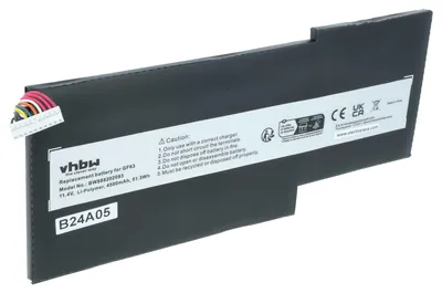 Produktbild von vhbw Akku Ersatz für MSI BTY-M6K für Notebook (4500 mAh, 11,4 V, Li-Polymer)