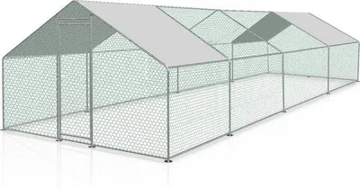 Imagen del producto de Gallinero, casa para gallinas, estructura exterior de 3x8x2 metros