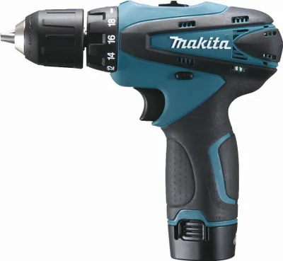 Produktbild von Makita DF330DWJ, Lithium-Ion (Li-Ion), Schwarz, Blau