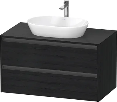 Produktbild von Duravit Ketho.2 Wastafelonderkast 100x55x56,8 cm Mat Eiken (zwart)