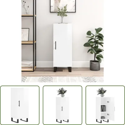 Produktbild von The Living Store Sideboard Hochglanz-Weiß 34,5x34x90 cm Holzwerkstoff