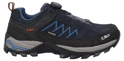 Image de CMP Chaussure de randonnée pour hommes, modèle Rigel Low Fitgo, chaussures de trekking imperméables en cuir, couleur bleue, taille 44