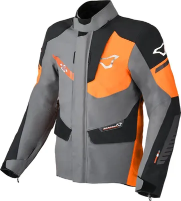 Obrázok produktu pre Macna Synchrone nepremokavá textilná bunda na motorku, sivá/oranžová, 2XL