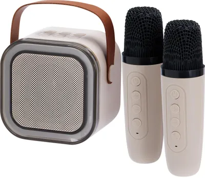 Immagine prodotto di Kit karaoke Koopman senza fili, con altoparlante e 2 microfoni, colore nero