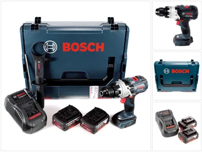 Image de Bosch GSB 18V-85 C Perceuse-visseuse à percussion sans fil 18V 85Nm 1/2" Brushless + 2x batterie 5,0Ah + chargeur + L-Boxx ( 06019G0300 )