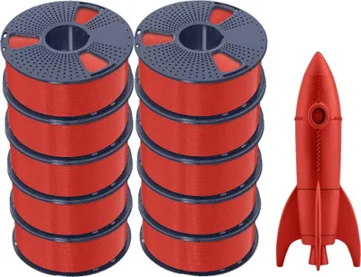 Obrázek produktu pro PLA+ filament, vysokorychlostní tisk, kompatibilní s většinou 3D tiskáren, červený