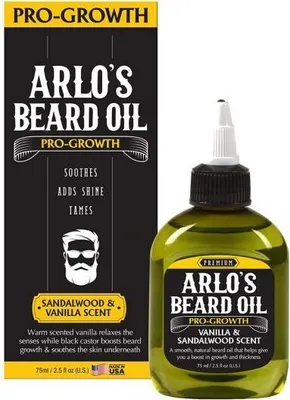 Produktbild von Arlo's Beard Oil Pro-Growth Sandalwood & Vanilla 75ml.