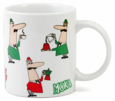 Image de Bialetti Tasse à café Tricolore Omino 315 ml, Tasse à café, Café, Mug, Porcelaine, Blanc, DCMOKI0032