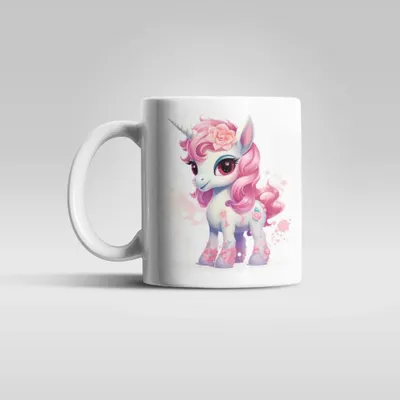 Produktbild von Süßes Einhorn Kinder Teetasse Tasse Geschenkidee 330 ml