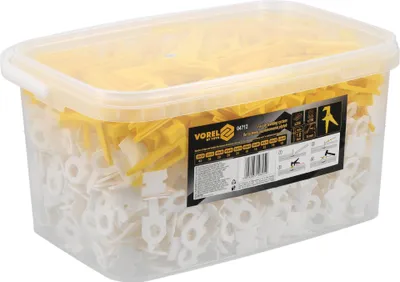 Obrázek produktu pro Sada pro vyrovnání dlažby 1 mm s 700 sponkami, 200 klíny a kleštěmi