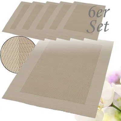 Produktbild von Tischset BORDA 8er Beige Tischunterlage als Tischdeko