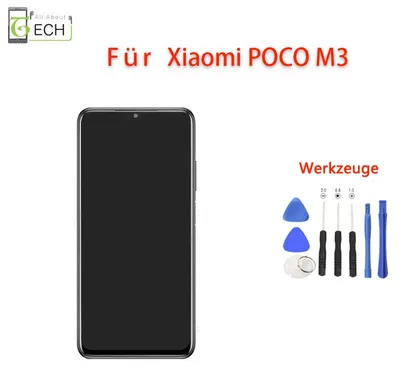 Produktbild von Für Xiaomi Poco M3 M2010J19CG LCD Display mit Rahmen Touchscreen