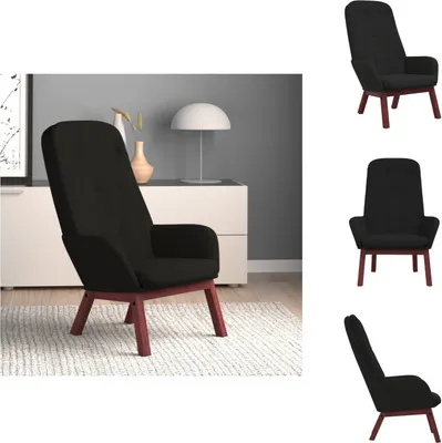 Zdjęcie produktu dla vidaXL Fotel Relax czarny aksamit - Fotel
