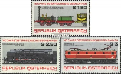 Produktbild von Briefmarken Österreich 1977 Mi 1559-1561 (kompl.Ausg.) gestempelt Österr.Eisenbahn