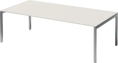 Produktbild von Bisley Cito Konferenztisch U-Gestell fixiert - Gestell: Silber, Größe:  240 x 120 cm, Nachbildung: Grauweiß