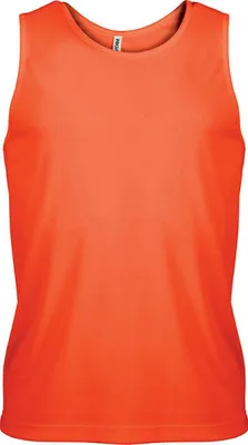 Produktbild von Proact Herren Sport Trägerhemd Sports Vest Gym Tank Top Muskelshirt, Größe:S, Farbe:Fluorescent Orange