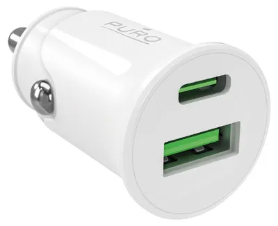 Image de PURO Chargeur auto Pro Lite avec 1 port USB-A et 1 port USB-C