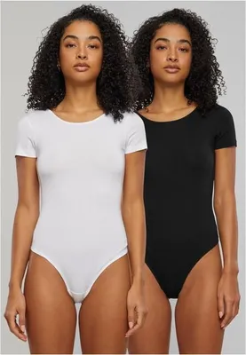 Obrázek produktu pro Dámské body Urban Classics Ladies Organic Stretch Jersey Body 2-Pack white+black - L