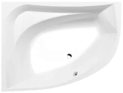 Produktbild von Asymmetrische Eckbadewanne 160 x 120 x 49 cm links Acryl Tanya 310 L