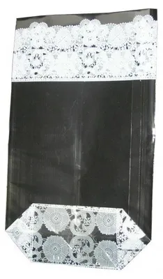 Produktbild von 100 Bodenbeutel mit Spitzendruck Kekstüten 145x235 x 55