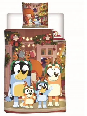 Imagen del producto de Funda de edredón Bluey - 140 x 200 cm - 65 x 65 cm - 100% franela