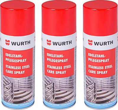 Produktbild von 3 x Würth Edelstahl-Pflegespray 0893121