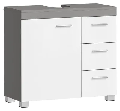 Produktbild von Waschbeckenunterschrank Weißzementgrau - MDF - 30 x 70 x 64 cm
