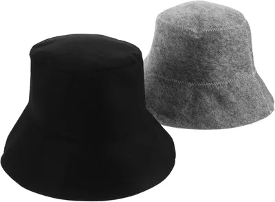 Produktbild von 2 Filz-Saunahauben zum Trocknen der Haare, atmungsaktiv, für Damen und Herren, wasserabsorbierende Badehauben für Dampfbad und Badezimmer