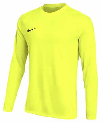 Image de Maillot de foot manches longues Nike Dri-FIT Park VIII pour hommes, couleur Volt/Noir, référence HV8232-702