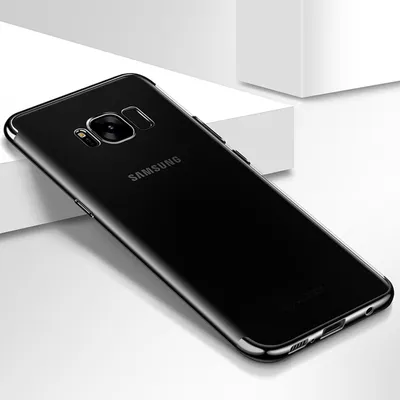 Zdjęcie produktu dla Etui ochronne na telefon komórkowy Samsung Galaxy S8 Transparent Transparent Black