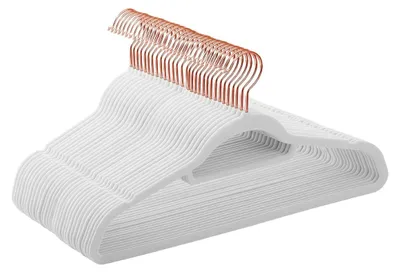 Zdjęcie produktu dla Wieszaki na ubrania z aksamitu, 30 sztuk – oszczędzają miejsce – 45 x 0,6 x 23,5 cm