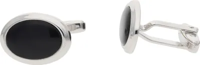 Produktbild von Manschettenknöpfe 925 Silber, Onyx JL10-01-3809 JuwelmaLux
