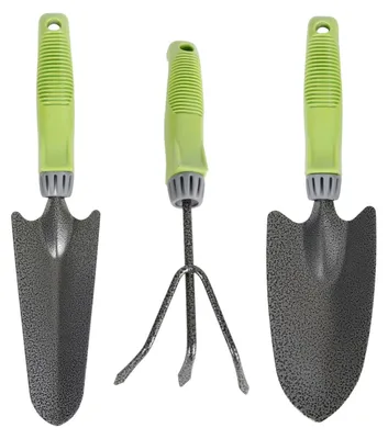 Image de Outils de jardinage 3 pièces Petit outillage Truelle Pelle Cultivateur Griffe Outils de jardinage