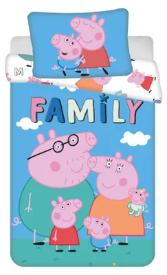 Produktbild von Peppa Pig Peppa Wutz Big Pig Family Kinderbettwäsche 100x135
