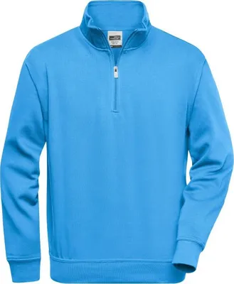 Produktbild von Sweatshirt mit Stehkragen und Reißverschluss aqua, Gr. L