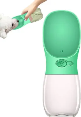 Image de Bouteille de randonnée pour chien 350 ml vert