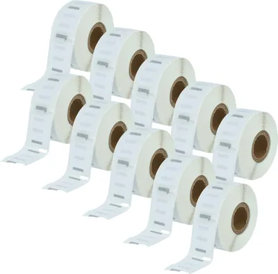 Produktbild von vhbw 10x Rolle 25mm x 25mm (750 Etiketten) kompatibel mit Dymo LabelWriter 450 Twin Turbo, 450 Turbo, 450 Duo, 450, 400 Twin Turbo Drucker Weiß