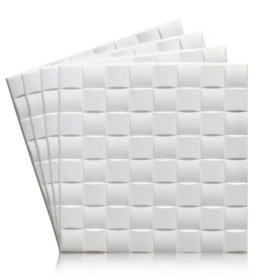 Zdjęcie produktu dla DECCART | Panele scienne 3D | Biale | Panele scienne 3D | Piankowe kasetony sufitowe Irys 0816 | 0,25m² | 50x50cm